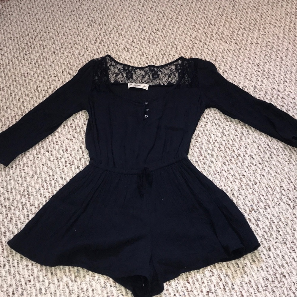 Abercrombie Navy Lace Rompsr